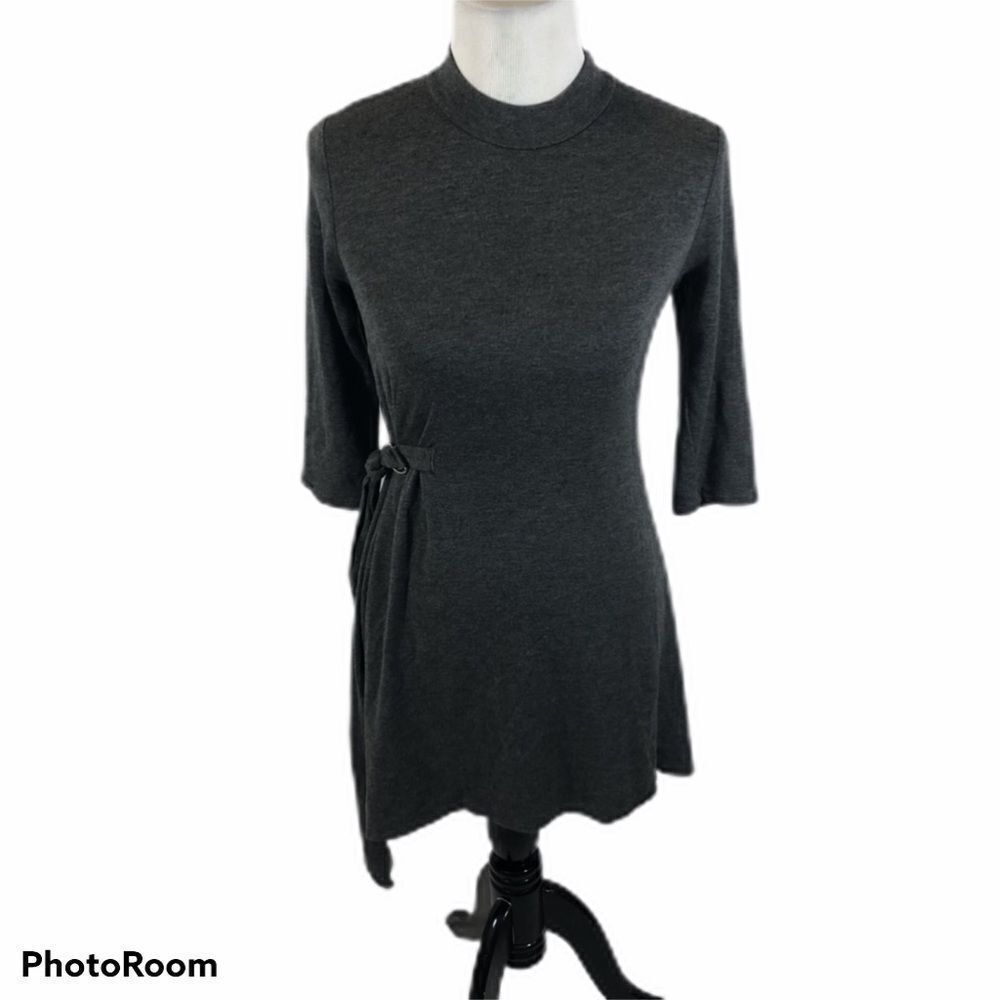 Monteau Brand Grey Asymmetrical Blouse Small